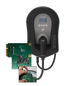 Eco-smart Single Phase EV Charge Point 7kW Type 2 Tethered Black with Tamper Kit