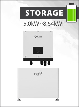 Fox ESS 5.0kW AC Charger Inverter with ECS2900 (A) Battery Stack of 3 (8.64kWh)