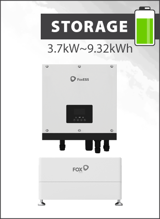 Fox ESS 3.7kW Hybrid Inverter with ECS4800 Battery Stack of 2 (9.32kWh)