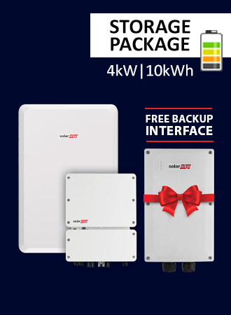 SolarEdge 4kW Home Hub Inverter, FREE Backup Interface with 9.7kWh Energy Bank